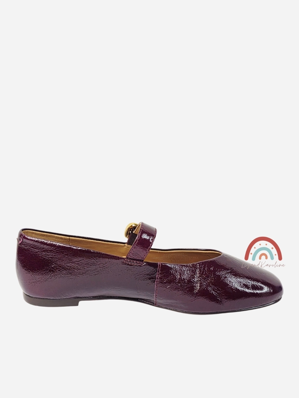 New! Madewell The Remy Mary Jane Flat in Leather Deep Plum 7 - Picture 7 of 15